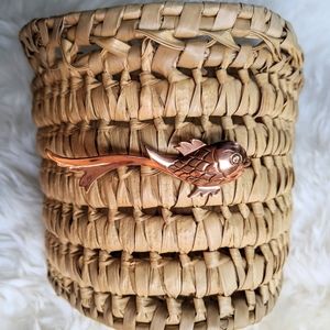 Vintage brooch, copper fish, rare find